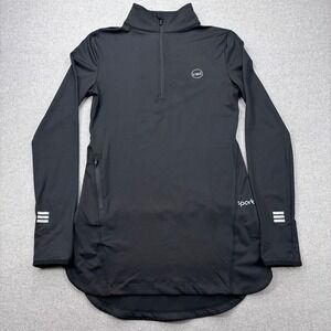 Veil Spark 1/4 Zip Tunic Top Pullover Black Modest Performance Athleisure XS